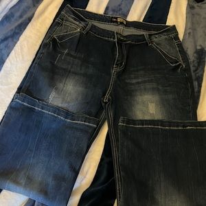 NWOT Suzanne Betro, size 14, wide leg jean
